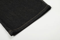 EVIL ENEMY FIREMAN CLASP JEANS; Black; garment construction detail