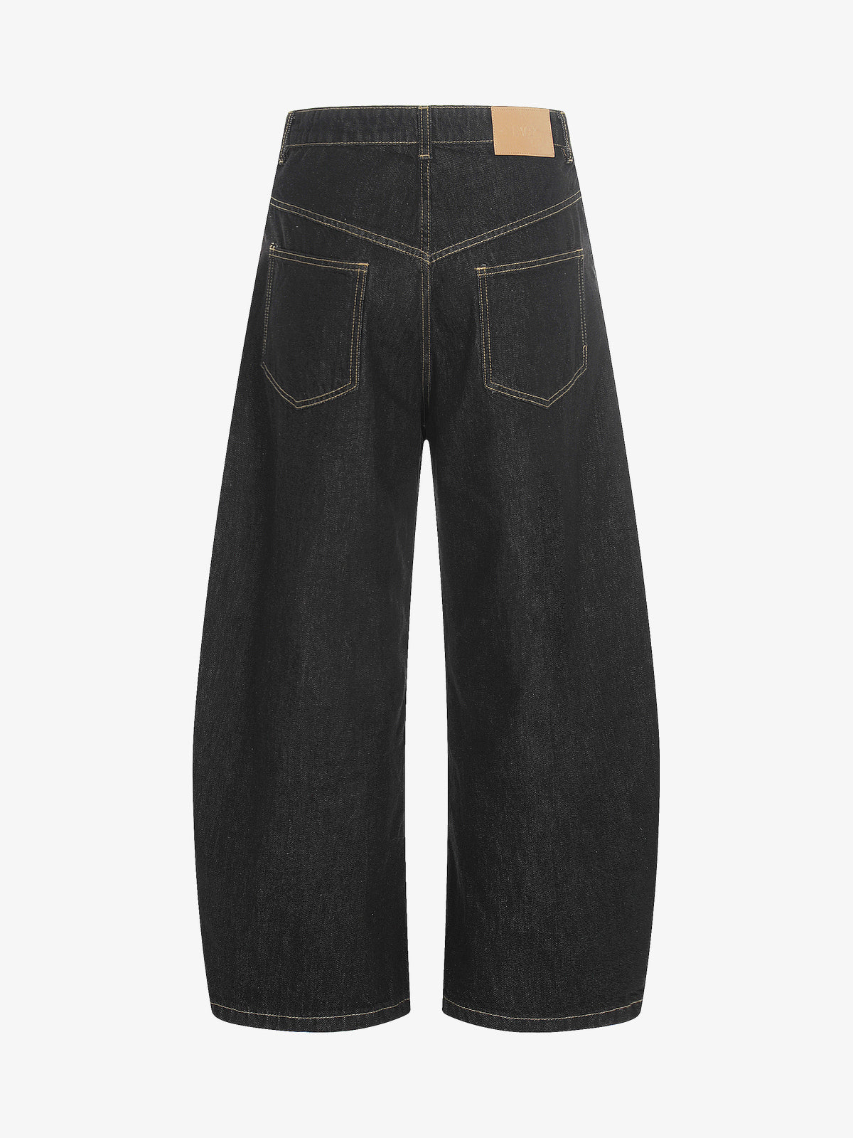 EVIL ENEMY FIREMAN CLASP JEANS; Black; back view