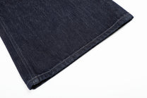 EVIL ENEMY CONTRAST BACK STITCH JEANS; Blue; garment construction detail