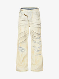 EVIL ENEMY | DISTRESSED RIPPED WHITE JEANS