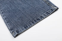 GEESAS RHINESTONE STAR JEANS; Blue; garment construction detail