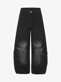 GEESAS | MULTI POCKET BAGGY BARREL JEANS