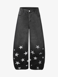 GEESAS | GRADIENT STAR PRINT JEANS