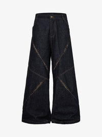 MCCNN | DIAGONAL STITCH PANEL JEANS