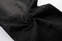 MEIM DARK FADE CURVED LEG JEANS; Black; fabric detail