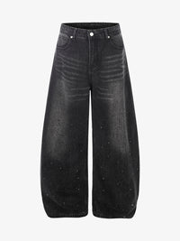 MEIM | DARK FADE CURVED LEG JEANS