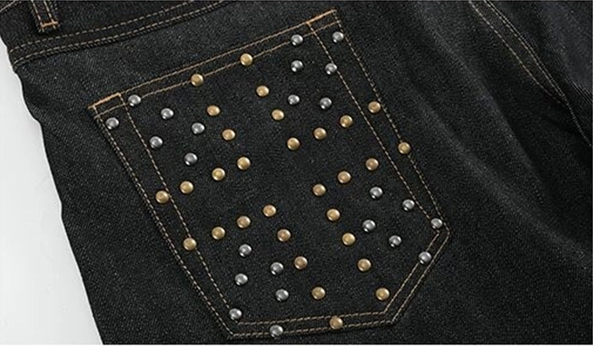 NO E MOSEN DOUBLE WAIST WIDE LEG JEANS; Black; design detail