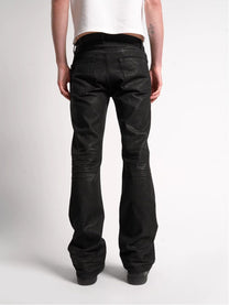NO E MOSEN WAXED WHISKER FLARED JEANS; Black; model view