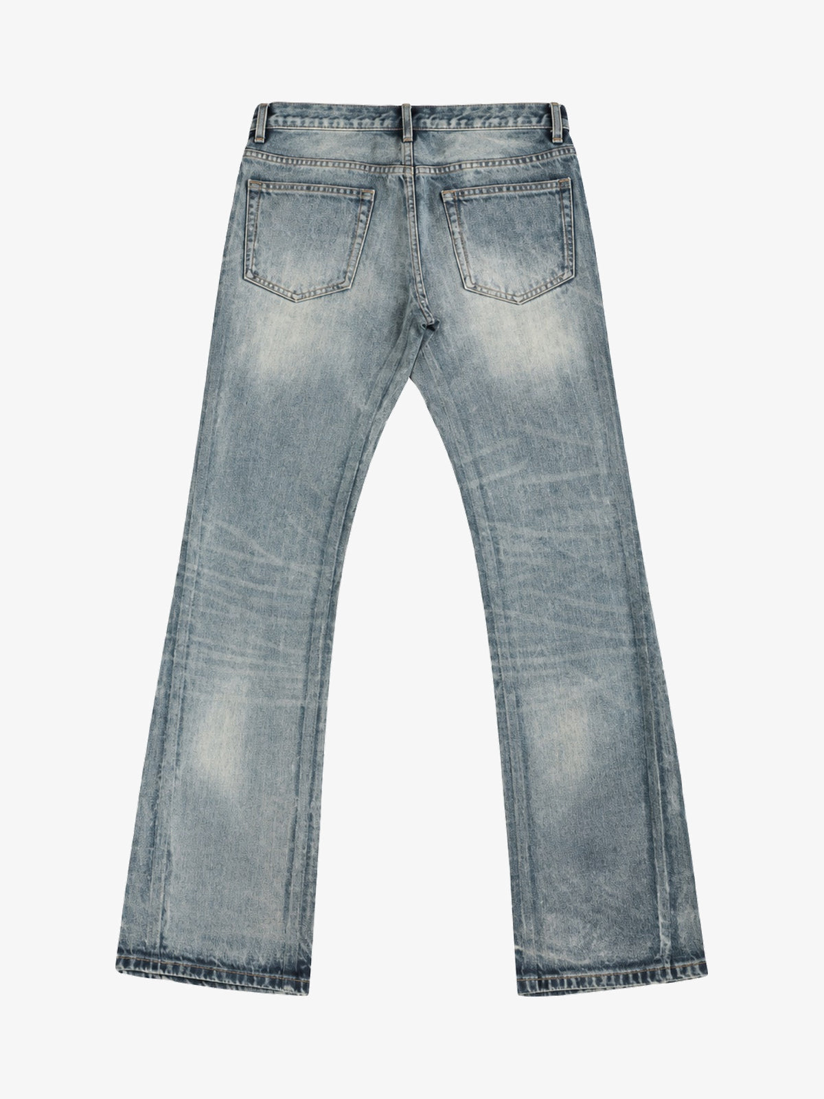 NO E MOSEN FADED BLUE FLARED JEANS; Blue; back view