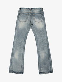 NO E MOSEN FADED BLUE FLARED JEANS; Blue; back view