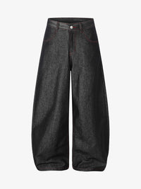 SEVEERS | RED PATCH WIDE LEG JEANS
