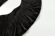 UNF CURVED SEAM WASHED JEANS; Black; garment construction detail