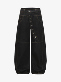 UNF | ASYMMETRIC BUTTON PANEL JEANS