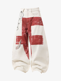VLEX OFFICIAL | RED CROSS CHAIN JEANS