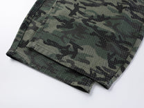 VLEX OFFICIAL RHINESTONE CAMO BAGGY BARREL JEANS; Camo; garment construction detail