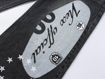 VLEX OFFICIAL STAR RACING GRAPHIC JEANS; Black; design detail