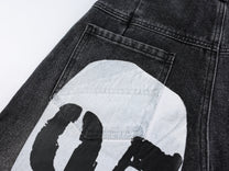 VLEX OFFICIAL STAR RACING GRAPHIC JEANS; Black; design detail