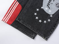 VLEX OFFICIAL STAR RACING GRAPHIC JEANS; Black; design detail