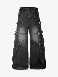 ZHANLAI | MULTI POCKET CARGO JEANS