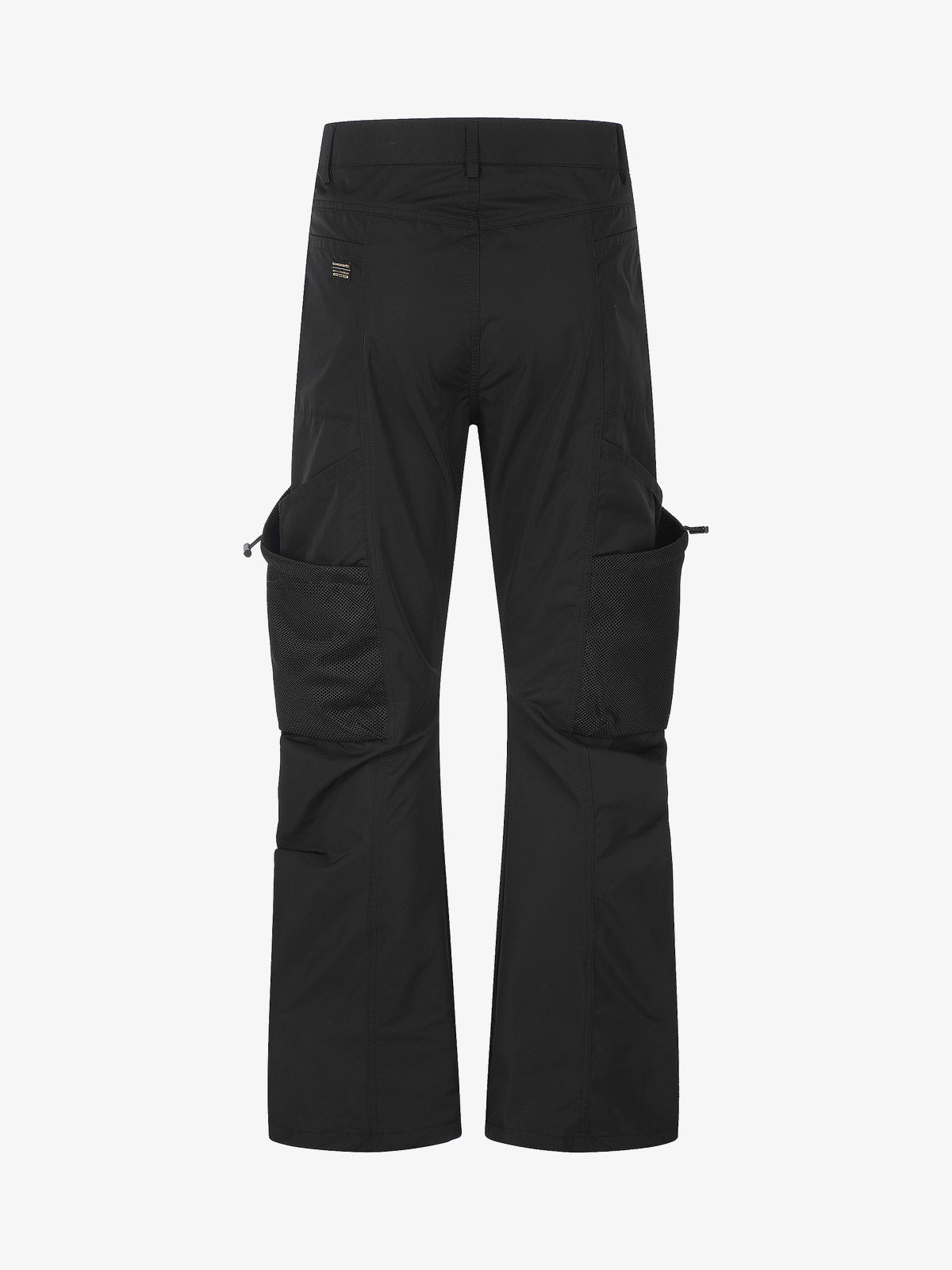 11KN DRAWCORD CARGO POCKET PANTS; Black; back view