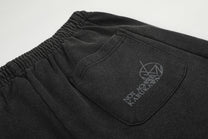 11KN SIDE GRAPHIC WIDE PANTS; Black; design detail