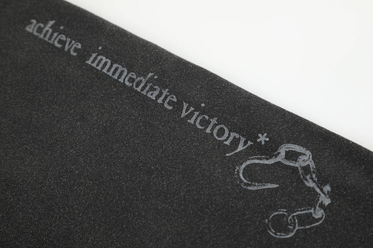 11KN SIDE GRAPHIC WIDE PANTS; Black; design detail