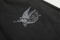 11KN SIDE GRAPHIC WIDE PANTS; Black; design detail