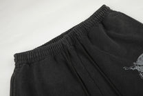 11KN SIDE GRAPHIC WIDE PANTS; Black; garment construction detail