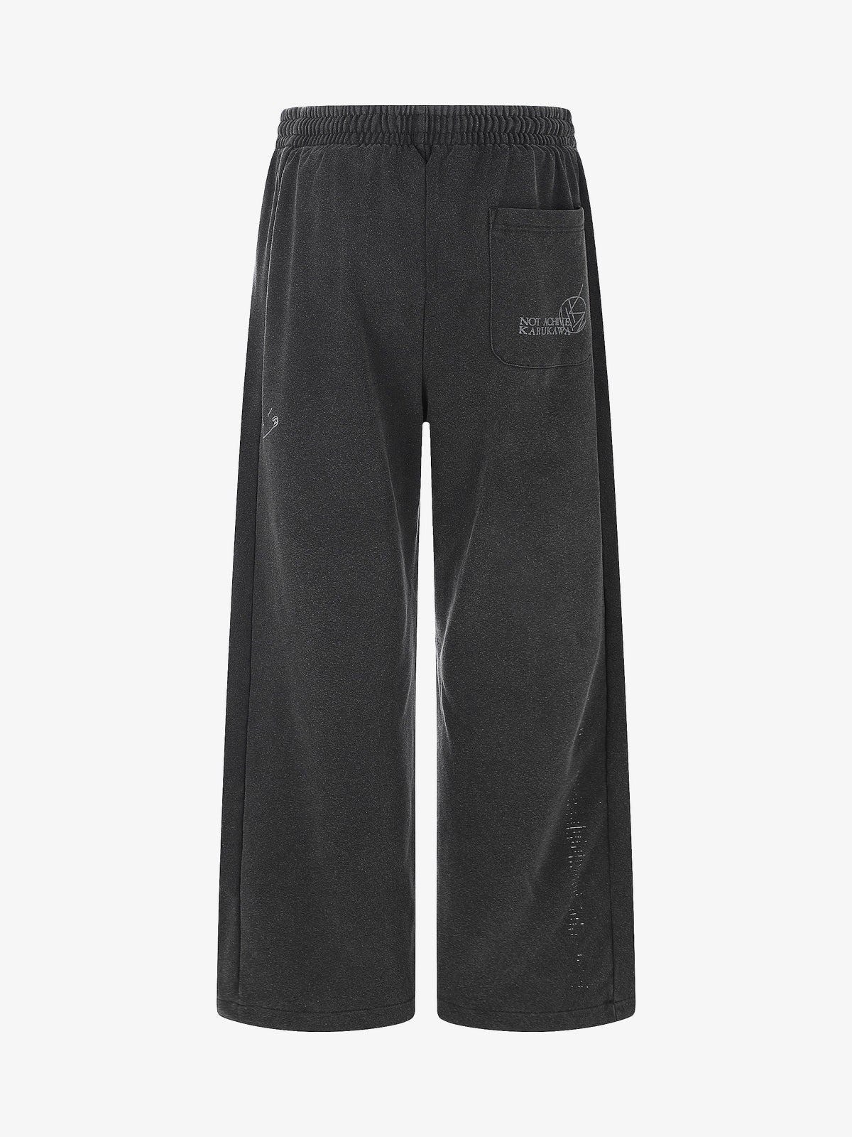 11KN SIDE GRAPHIC WIDE PANTS; Black; back view