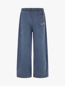 11KN SIDE GRAPHIC WIDE PANTS; Enzyme Blue; back view