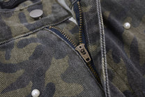 ATSF30 UTILITY WASHED CARGO PANTS; Camo; garment construction detail