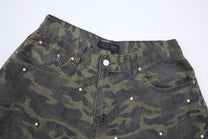 ATSF30 UTILITY WASHED CARGO PANTS; Camo; garment construction detail