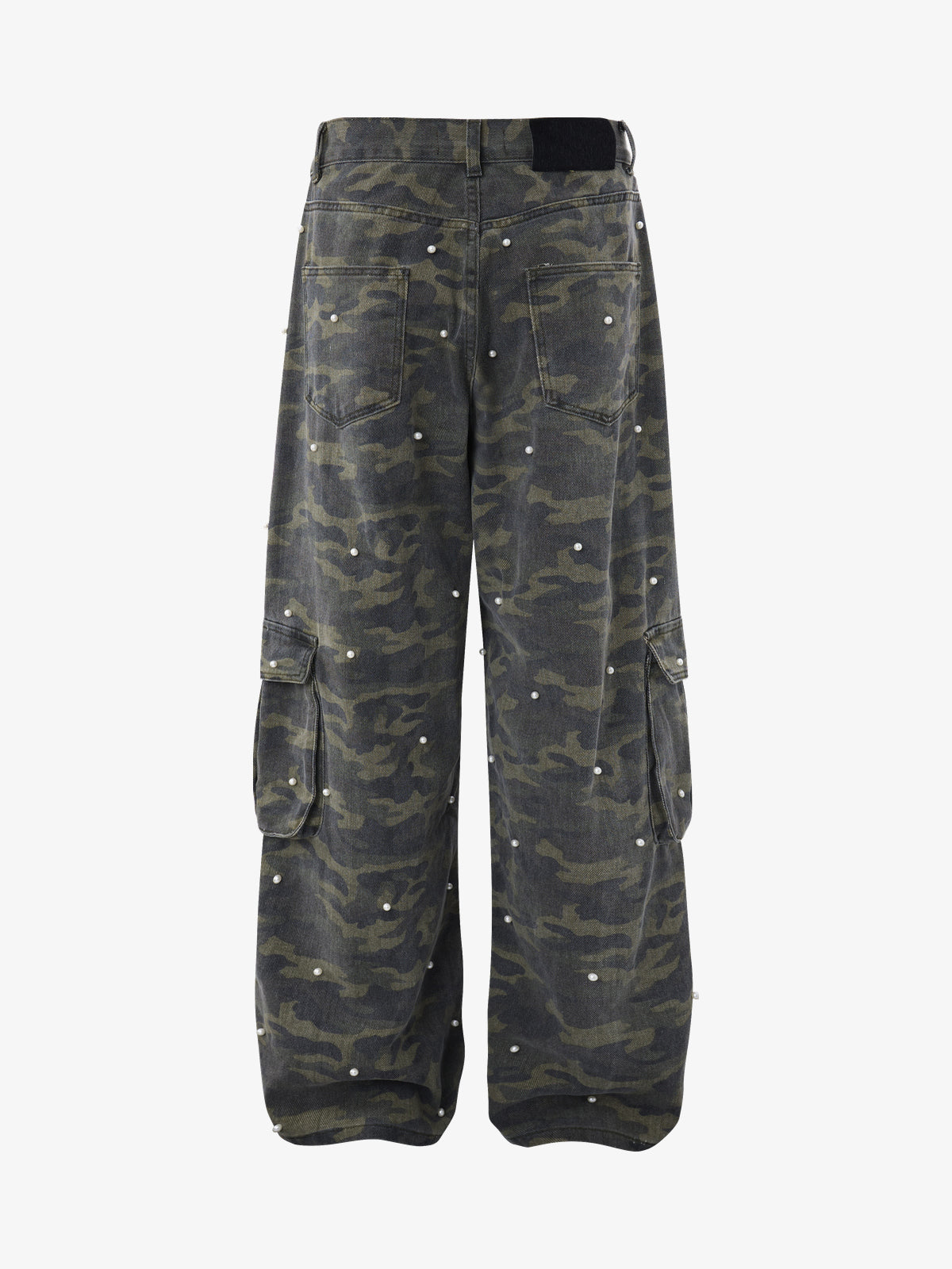 ATSF30 UTILITY WASHED CARGO PANTS; Camo; front view