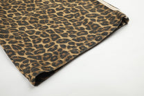 BLACK ENERGY LEOPARD PRINT SIDE STRIPE SWEATPANTS; Brown; garment construction detail