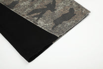 BLACK ENERGY LEOPARD CAMO PATCHWORK CARGO PANTS; Camo; garment construction detail
