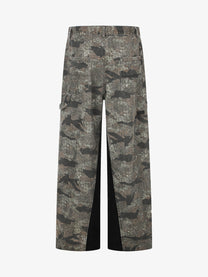 BLACK ENERGY LEOPARD CAMO PATCHWORK CARGO PANTS; Camo; back view
