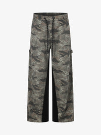 BLACK ENERGY | LEOPARD CAMO PATCHWORK CARGO PANTS