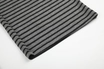 BLACK ENERGY STUDDED STRIPE BAGGY SWEATPANTS; Gray; garment construction detail