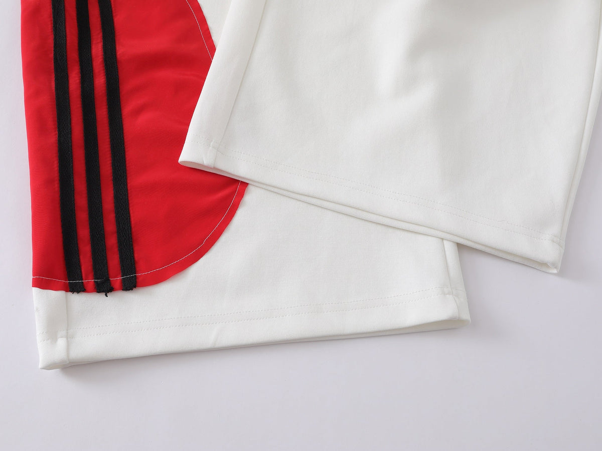 BLACK FOG CARTOON PANEL GRAPHIC SWEATPANTS; White; garment construction detail