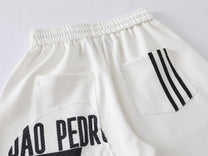 BLACK FOG CARTOON PANEL GRAPHIC SWEATPANTS; White; design detail