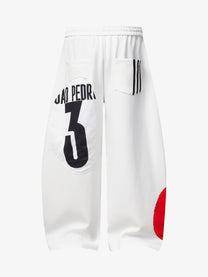 BLACK FOG CARTOON PANEL GRAPHIC SWEATPANTS; White; back view
