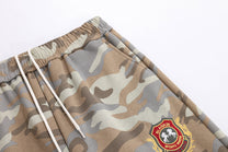 BLANKIN CAMO PATCH EMBROIDERED SWEATPANTS; Camo; design detail