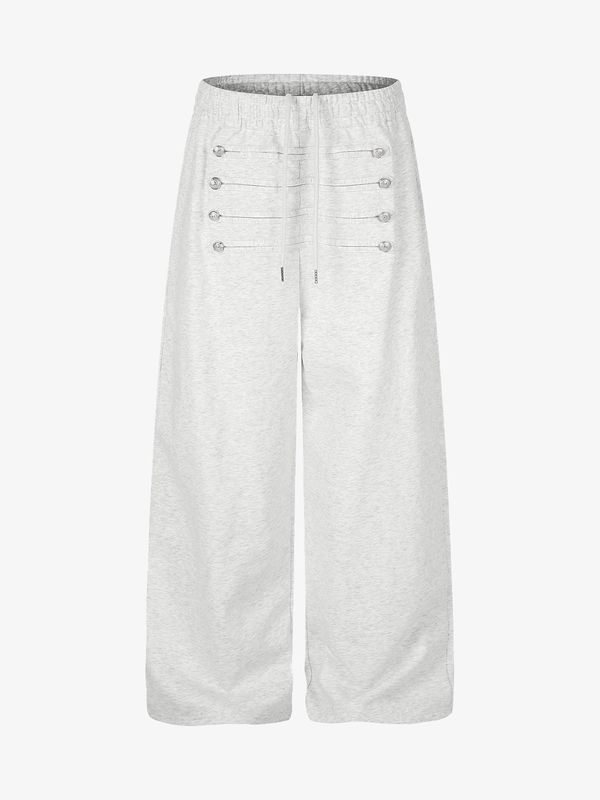 DC NAPOLEON GRAPHIC DRAWSTRING SWEATPANTS; Light Gray; front view