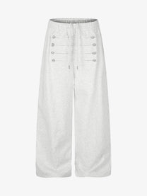 DC NAPOLEON GRAPHIC DRAWSTRING SWEATPANTS; Light Gray; front view