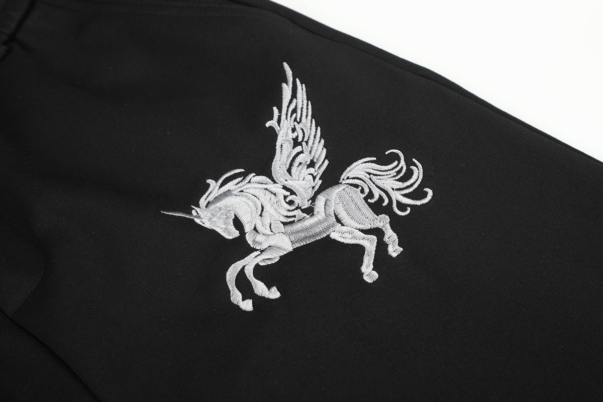 DC PEGASUS FLAG SWEATPANTS; Black; design detail