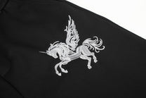 DC PEGASUS FLAG SWEATPANTS; Black; design detail