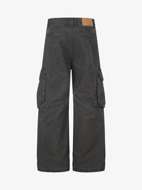 DC STUDDED POCKET CARGO PANTS; Dark Gray; back view