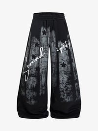 FANYE | GRAFFITI PRINTED WIDE LEG PANTS