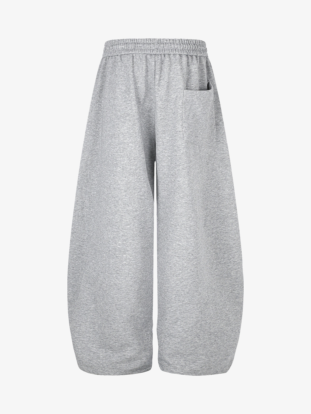 GEESAS STAR FLAG BAGGY BARREL SWEATPANTS; Gray; back view