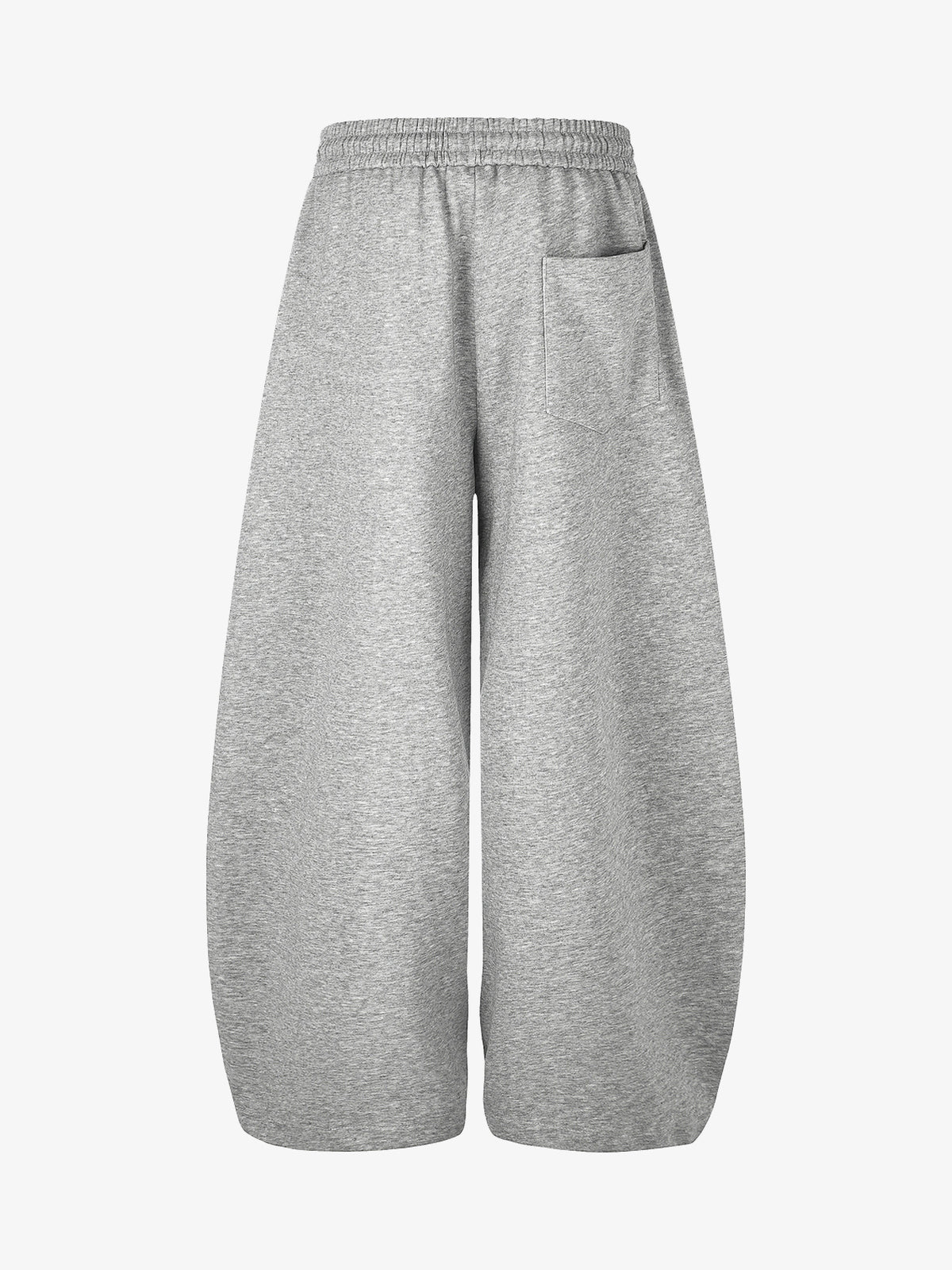 GEESAS STUDDED WASHED BAGGY BARREL SWEATPANTS; Gray; back view